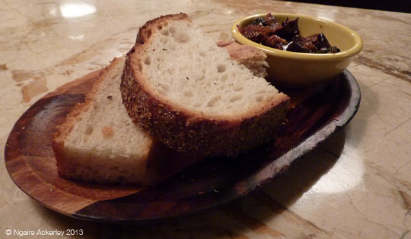 Beautiful bread and amazing Olive chutney