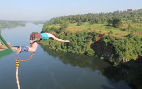 Bungy Jumping over the Nile in Jinja, Uganda
