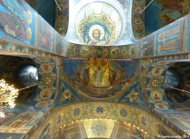 Ceiling inside the Church of Our Savior on Spilled Blood