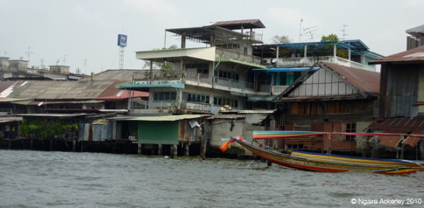 Houses on the water in Bangkok
