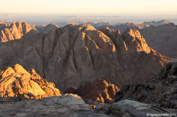 The Sinai Desert, view from Mt. Sinai, Egypt