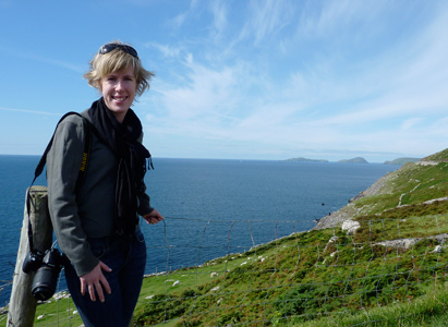 Ngaire at Inch Beach on the Dingle Peninsula