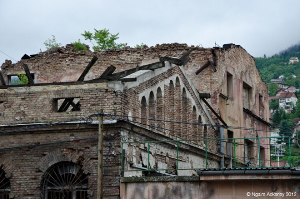 Sarajevo building, damaged by war