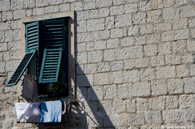 Shutters on a window, Dubrovnik, Croatia