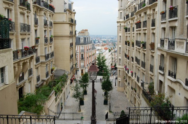 Quaint streets of Montmartre, Paris