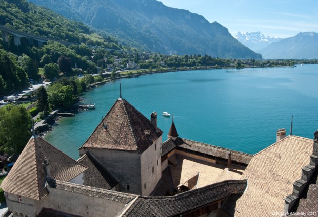 View from Chateau de Chillon, Montreux. Switzerland