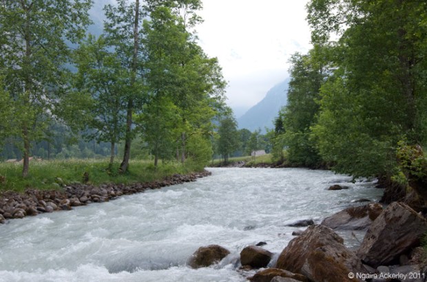 River running through Lauterbrunnen, Switzerland
