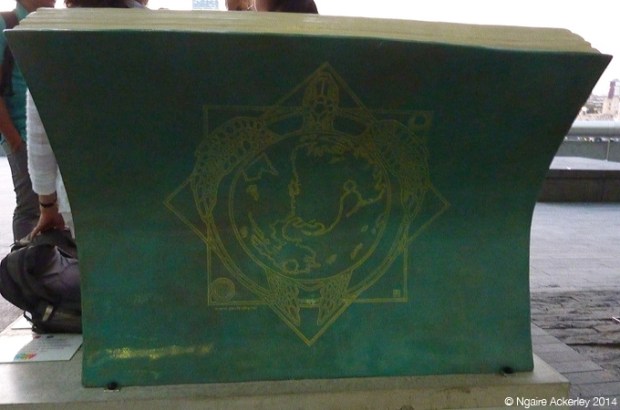 Discworld Bookbench. Created by Paul Kidby