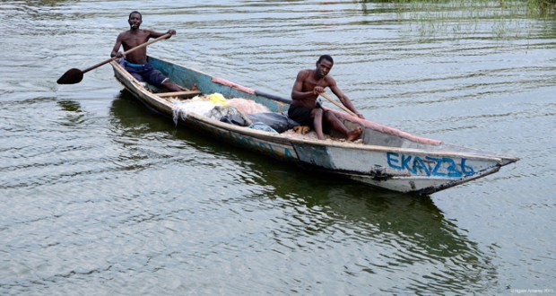 Fishermen Kazinga Channel, Queen Elizabeth National Park, Uganda