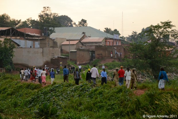 Walking the train tracks from city to slum