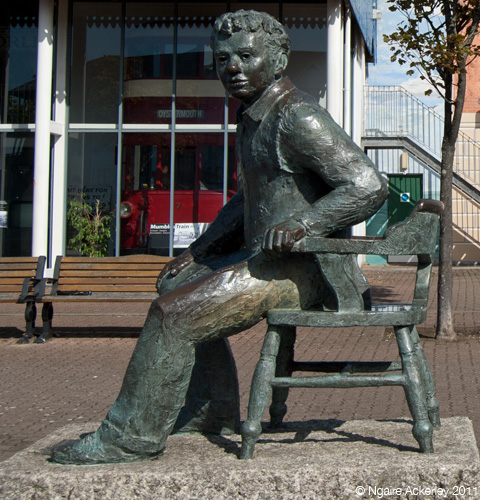 Statue of Dylan Thomas, Swansea, Wales