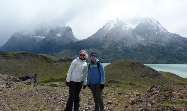 My new friend Eveline and I at Torres del Paine