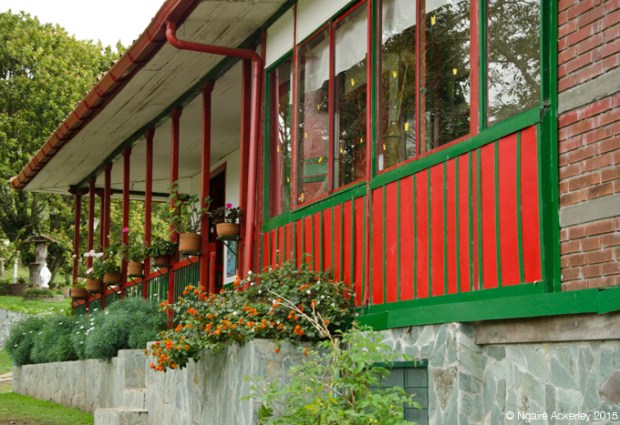 Traditional Colombia house on a coffee plantation