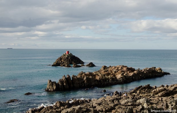 Ocean and rocks around Mt. Maunganui