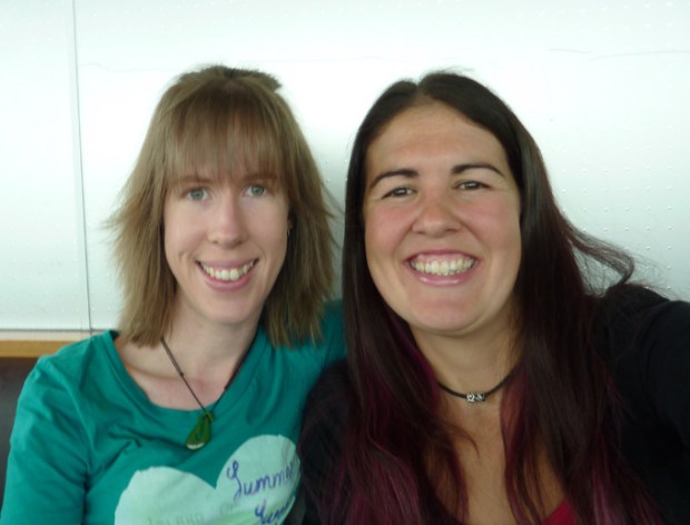 Friends from an Ireland tour meeting again years later, at an airport