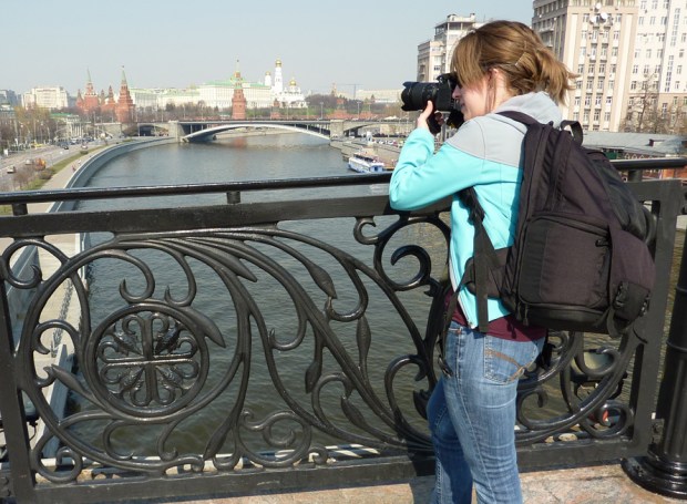 Me with my camera in Russia