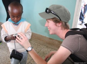 Budding photographer at Sadia Orphanage, Kenya