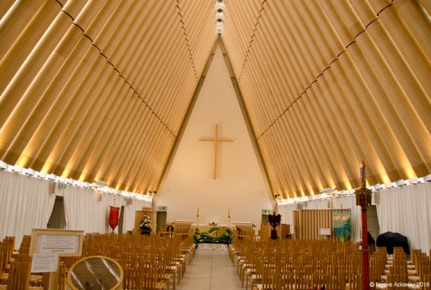 Inside the Cardboard Cathedral