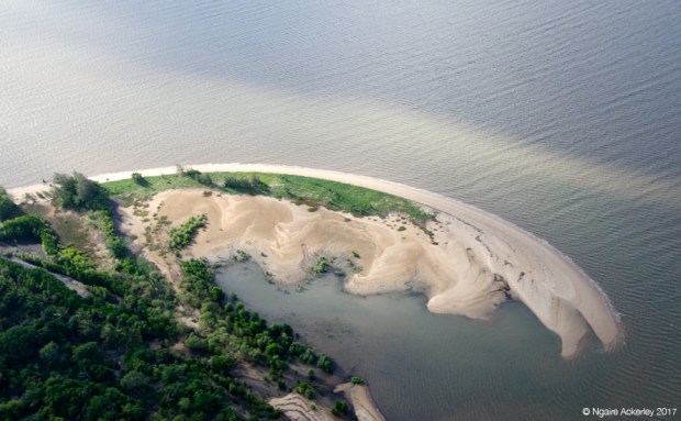 Flying out from Cairns over the Great Barrier Reef