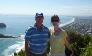Me and my Dad at the top of Mt. Maunganui