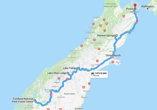 Route coming back North