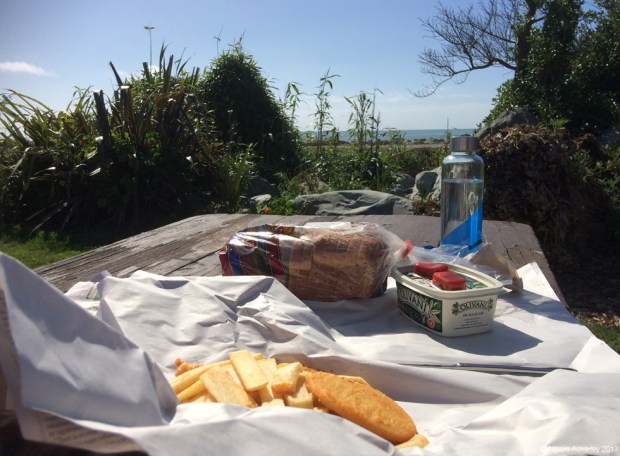 Fish n' chips by the beach - Hokitika