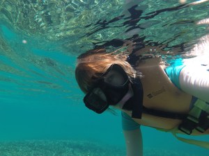 Me donning the snorkel