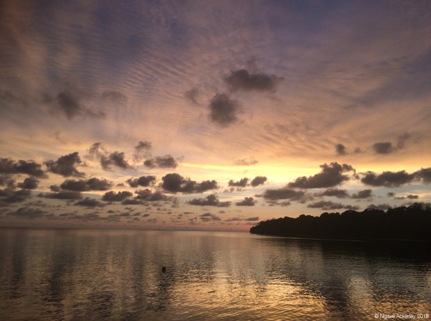 Sunset reflections, Pulau Tiga, Borneo
