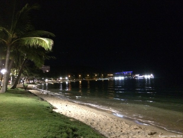 night time Anse Vata Bay, Noumea