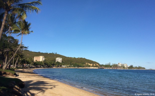 sunny beach Anse Vata Bay, Noumea